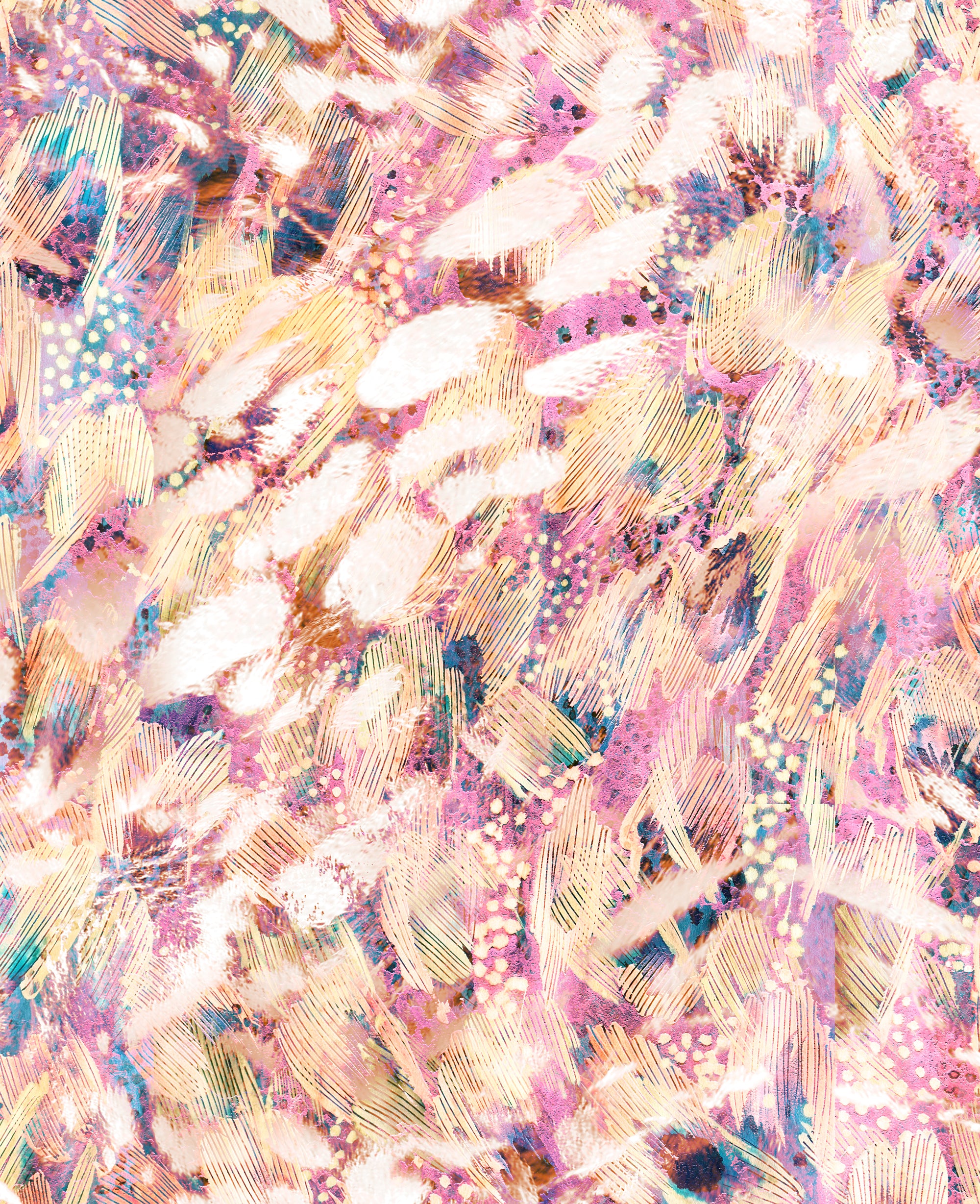 Feather Print Crop Tee