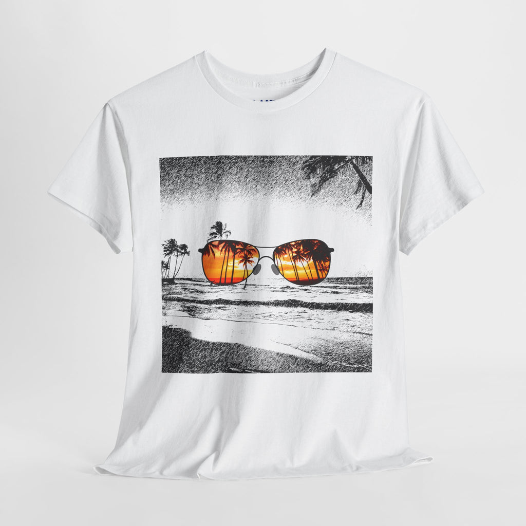 Beach Vibes Sunglasses Tee – Unisex Summer Cotton Holiday Shirt