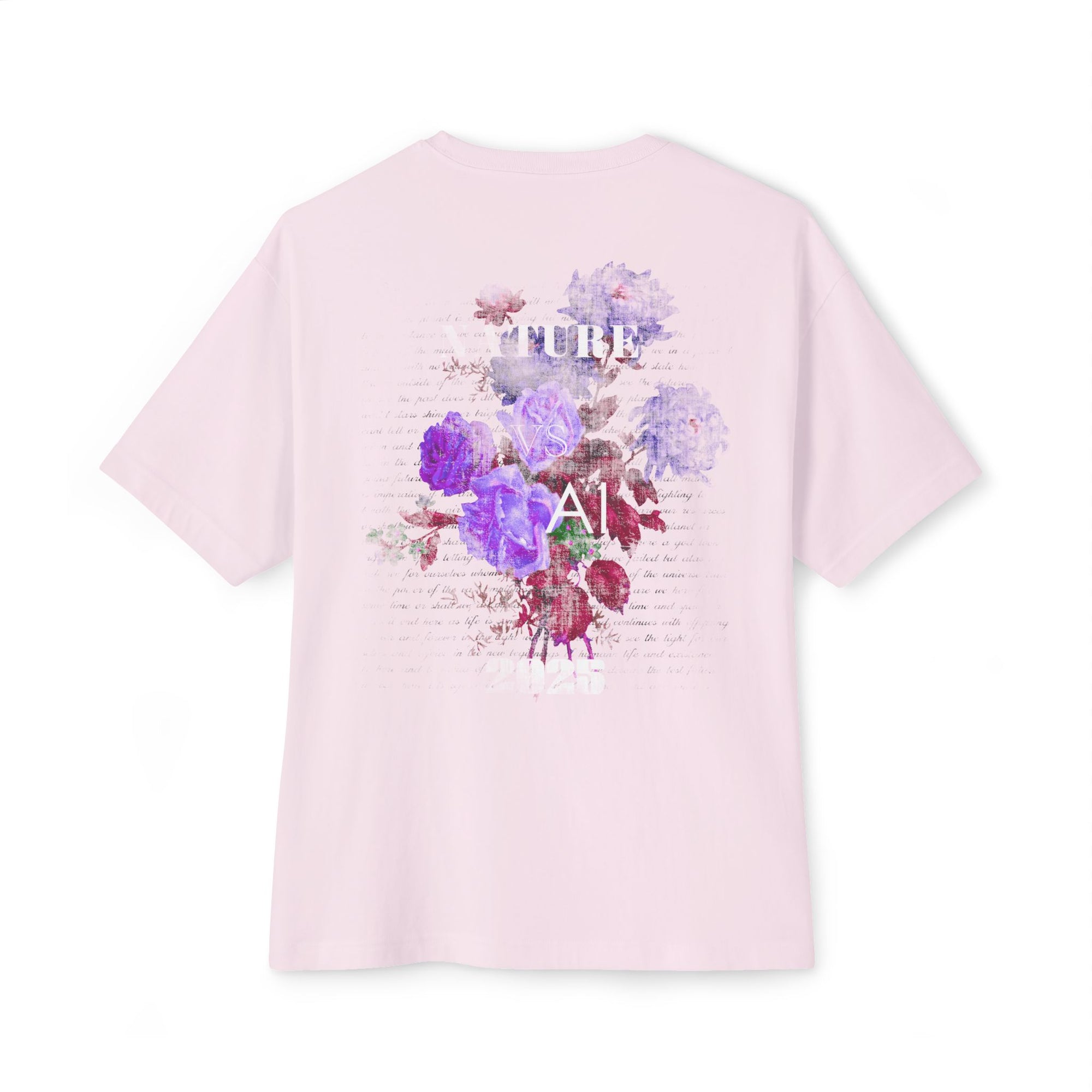 Botanical Floral Tee – Oversized Cotton Shirt for All