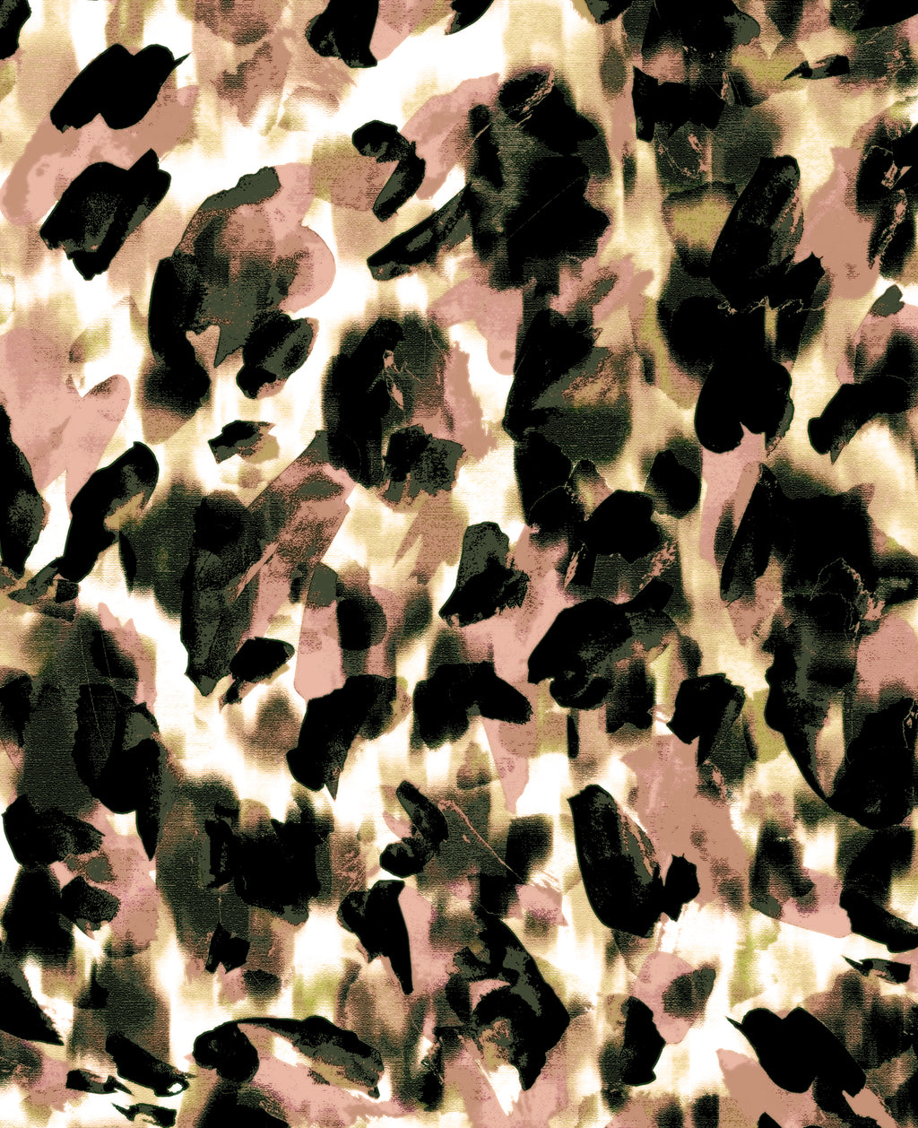 Abstract Leopard Print Zip Hoodie