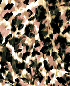 Abstract Leopard Print Zip Hoodie
