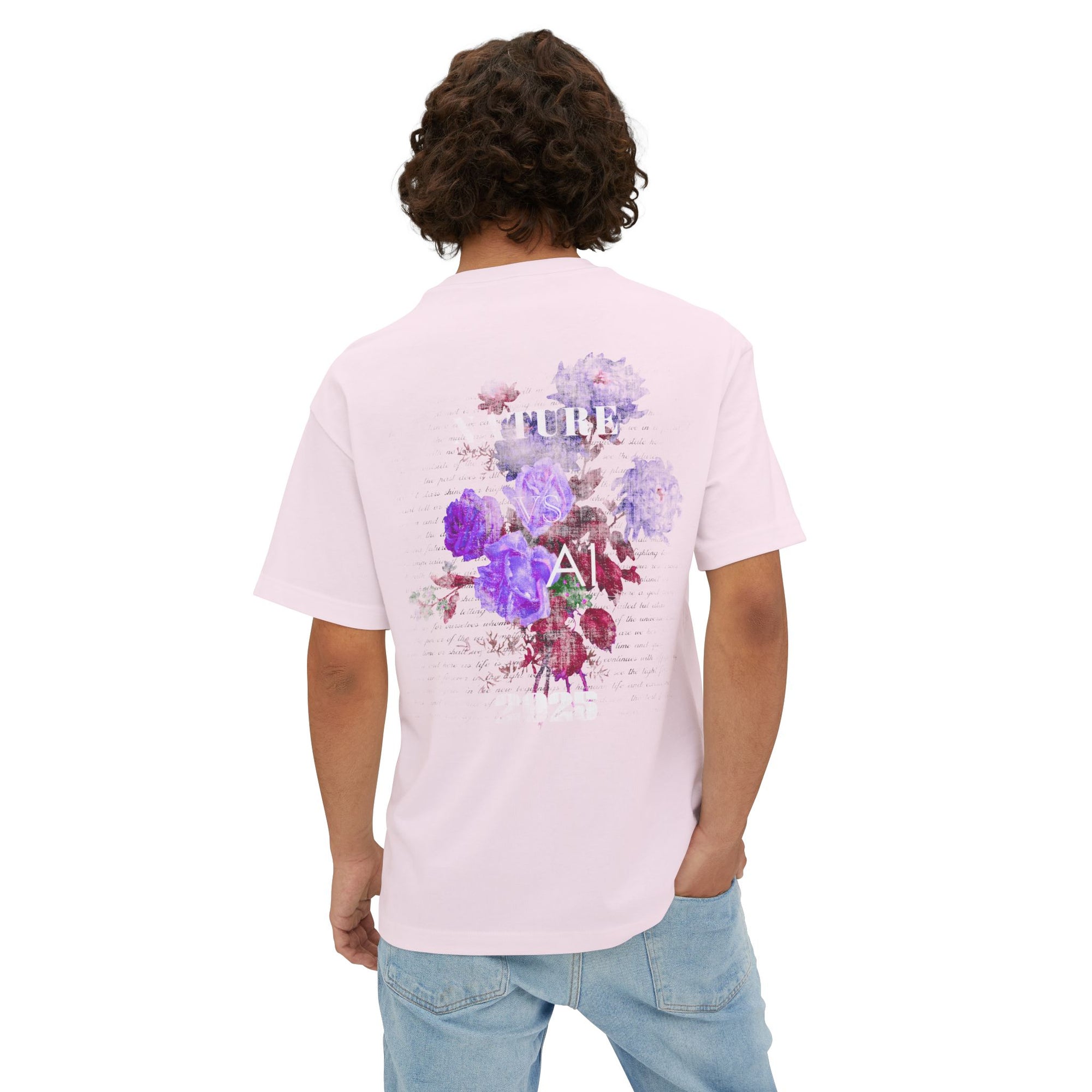 Botanical Floral Tee – Oversized Cotton Shirt for All