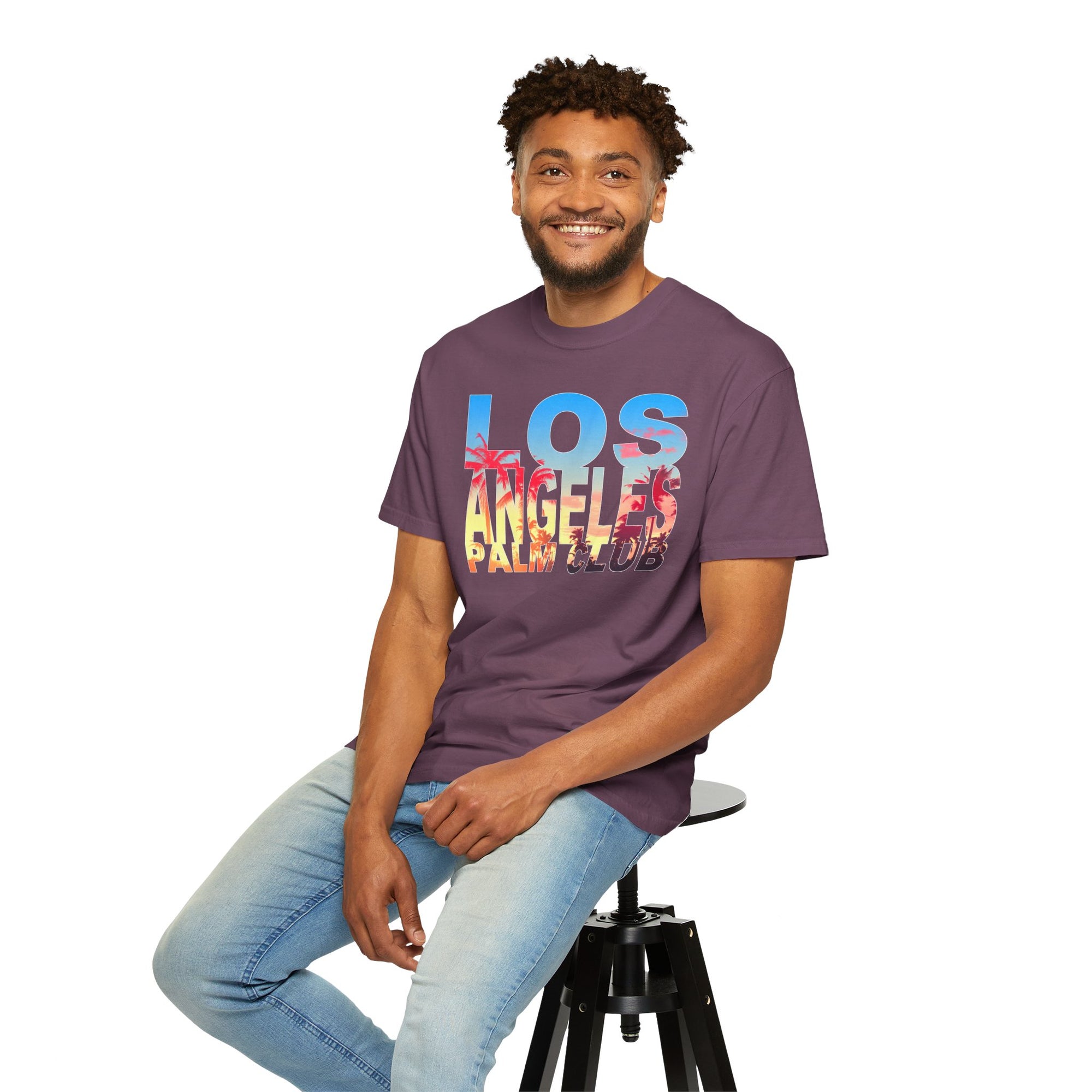 Los Angeles Palm Club T-Shirt - Beach Vibes Tee for Travelers