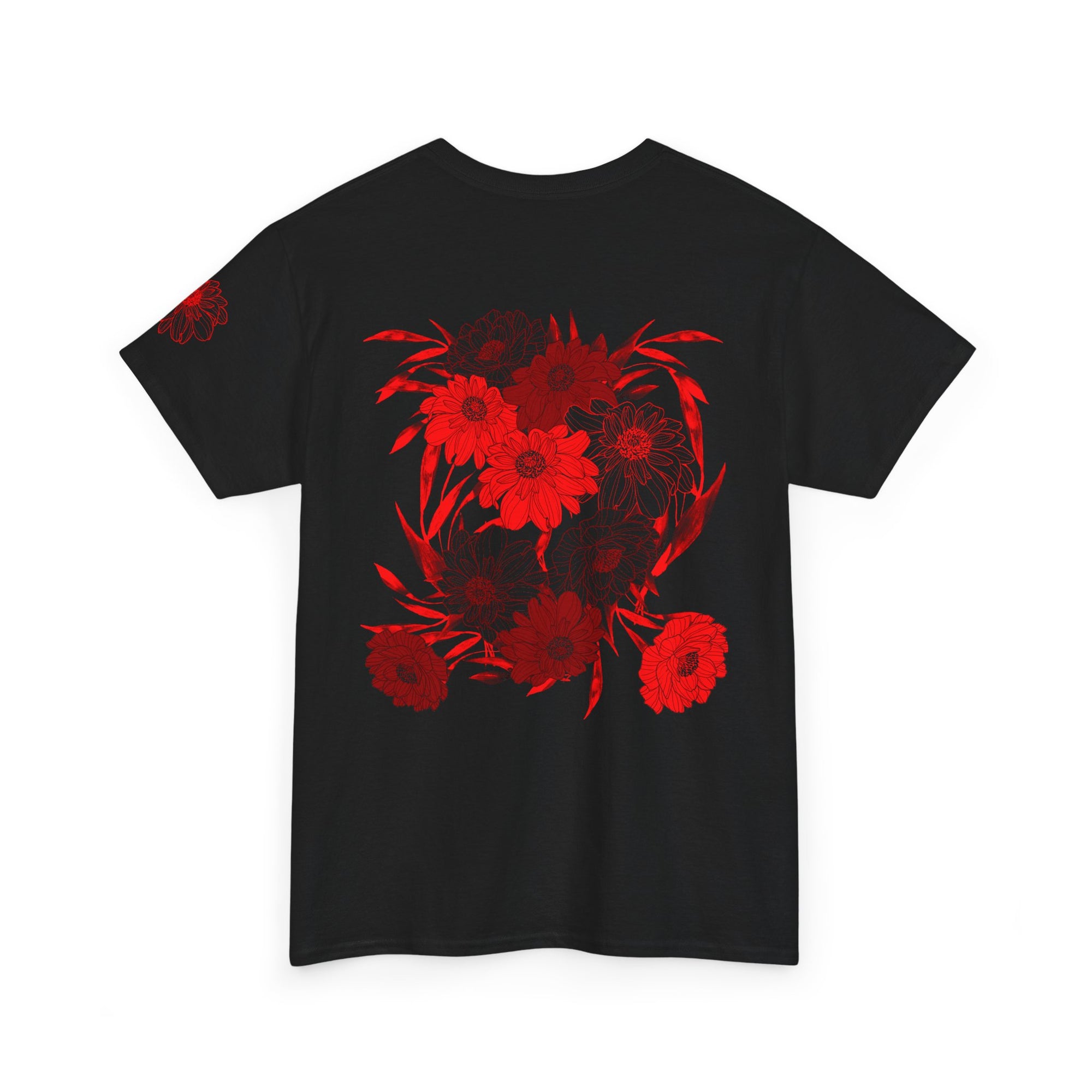 EDIT COLLECTION - Red Flower Black Tee