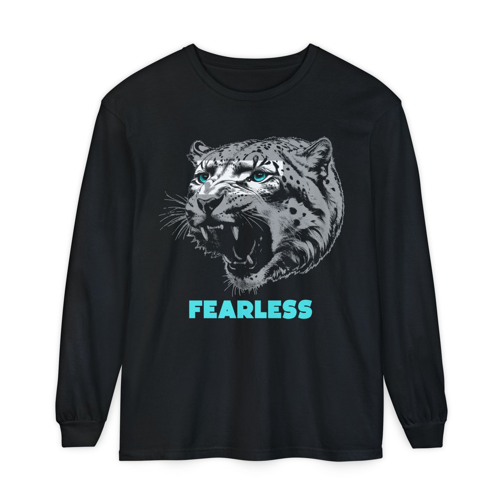 Fearless Snow Leopard Long Sleeve T-Shirt