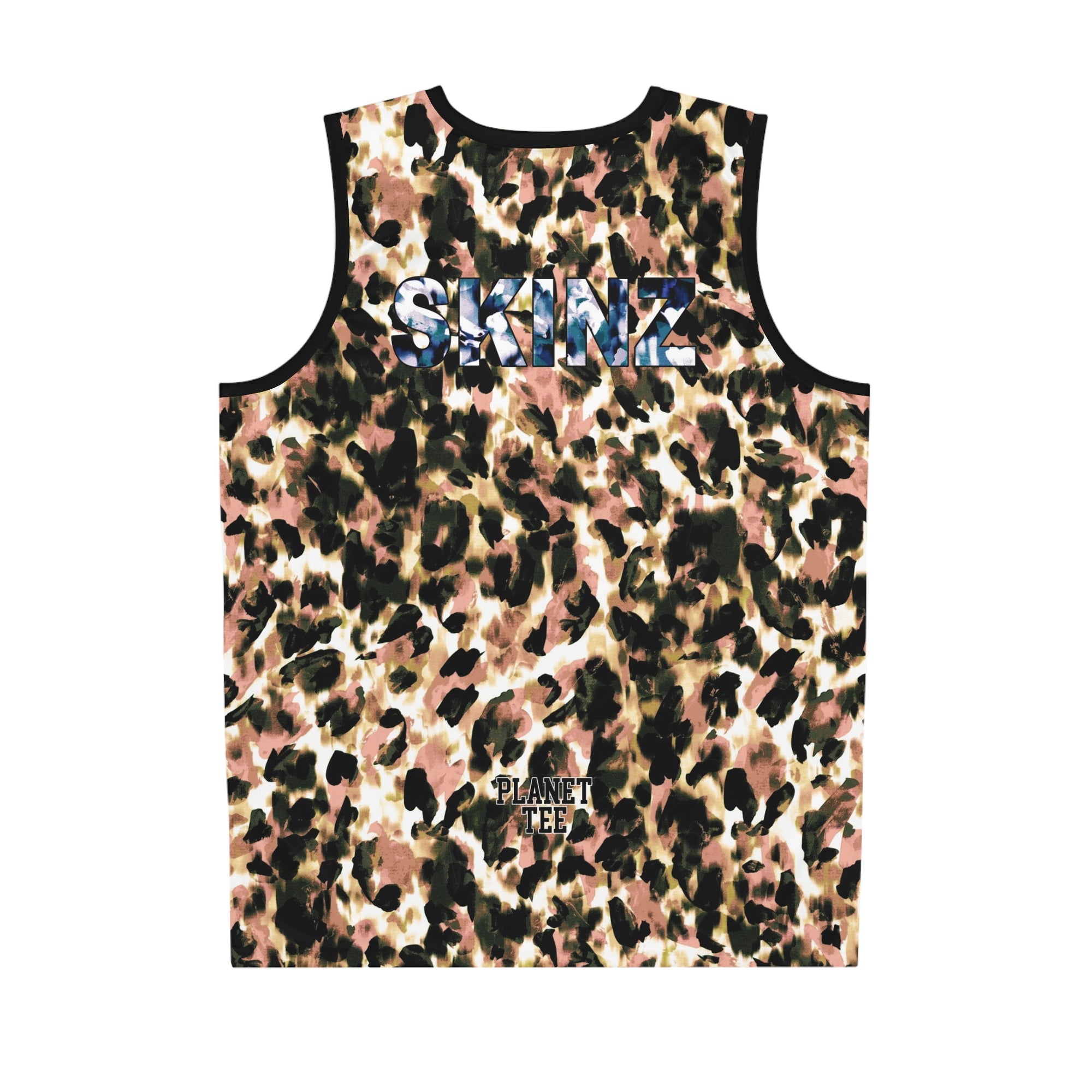 Abstract Leopard Print Basketball Jersey