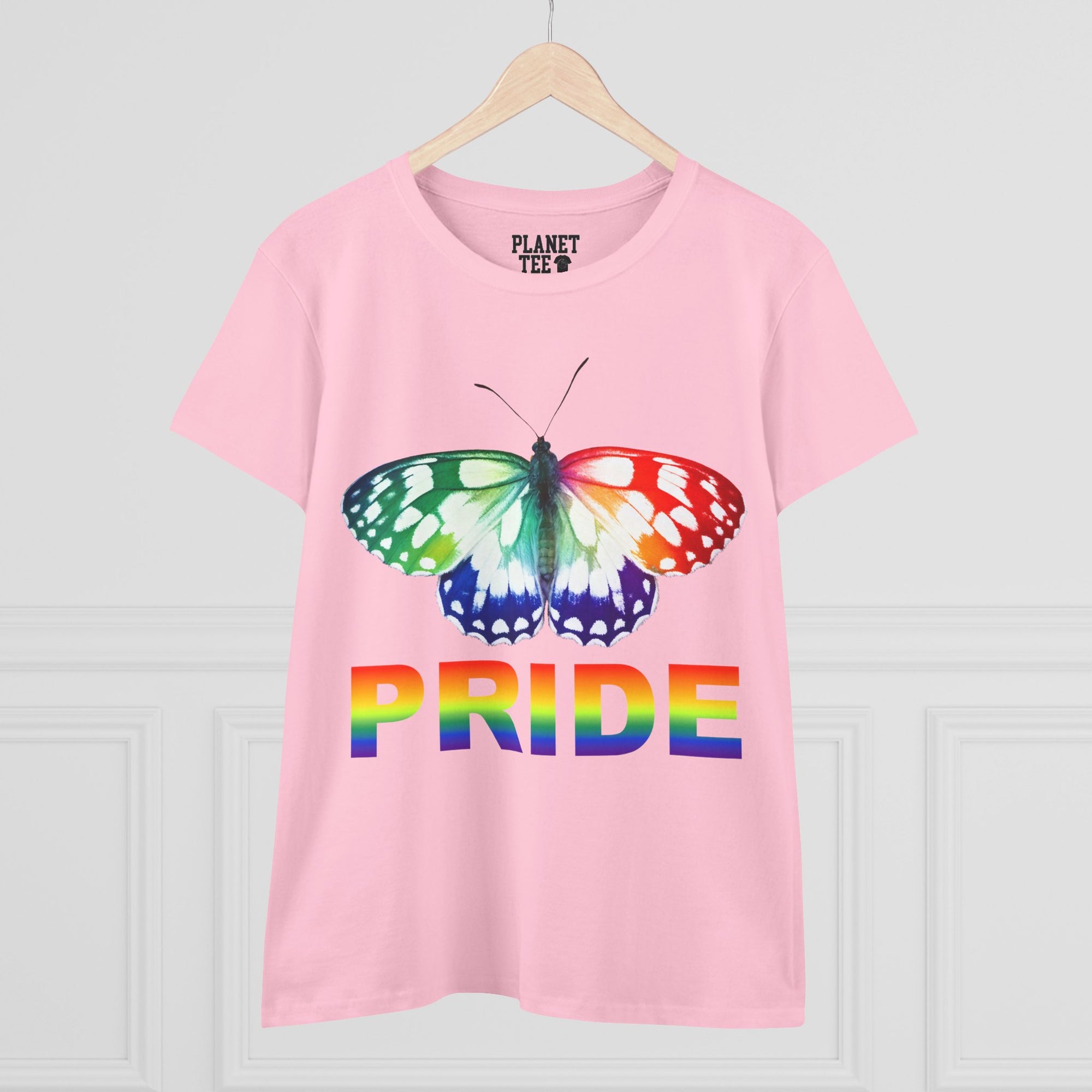 Colorful Pride Butterfly Tee - Women's Cotton T-Shirt - LGBTQ Fashion
