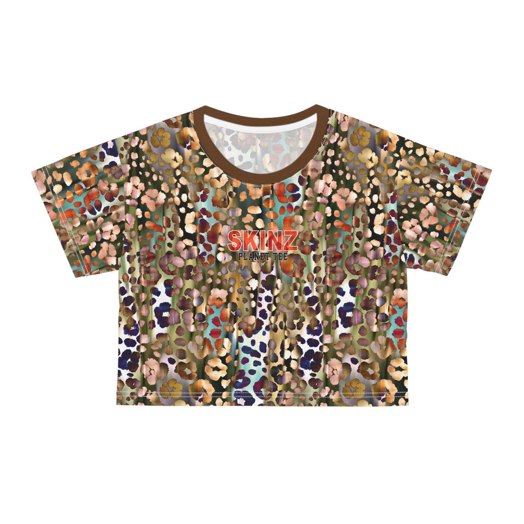 Multi Leopard Crop Tee