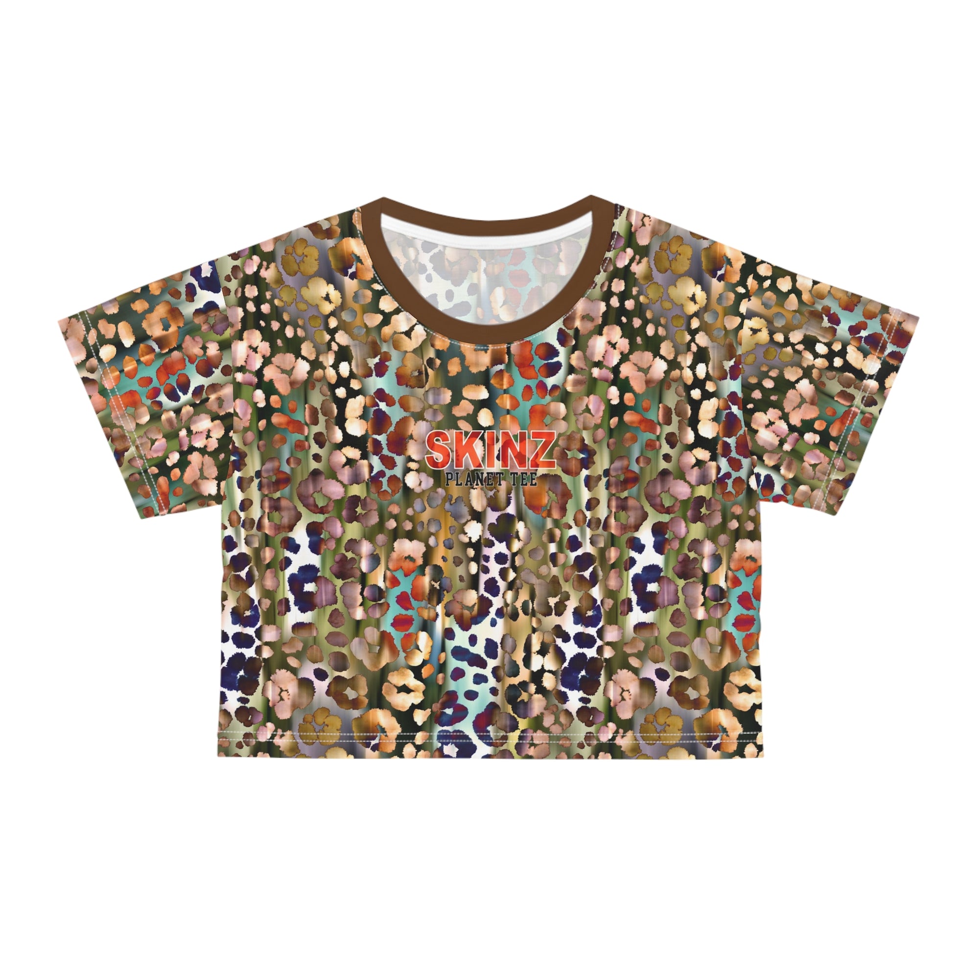 Multi Leopard Crop Tee