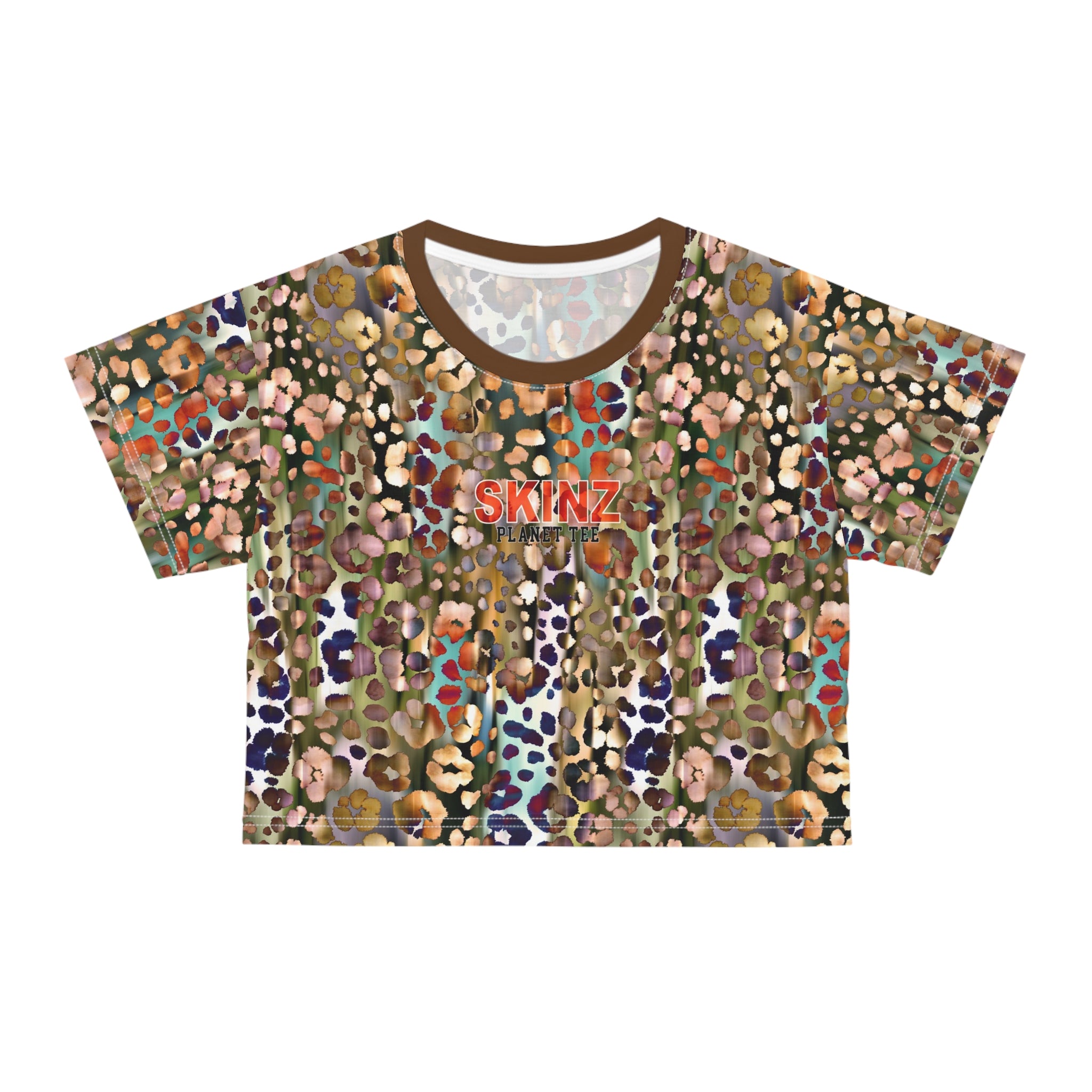 Multi Leopard Crop Tee