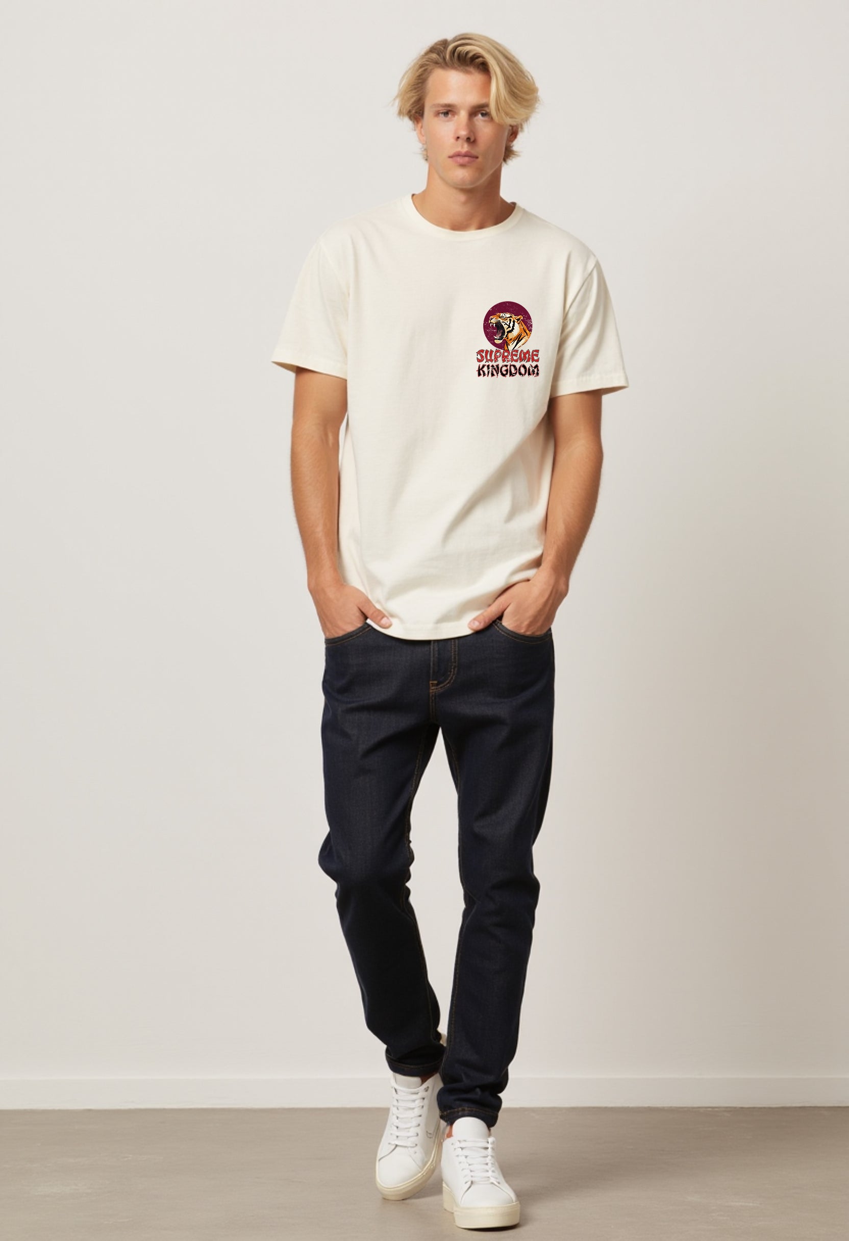 Vintage Tiger Tee - Oversized Retro Unisex Cotton Shirt