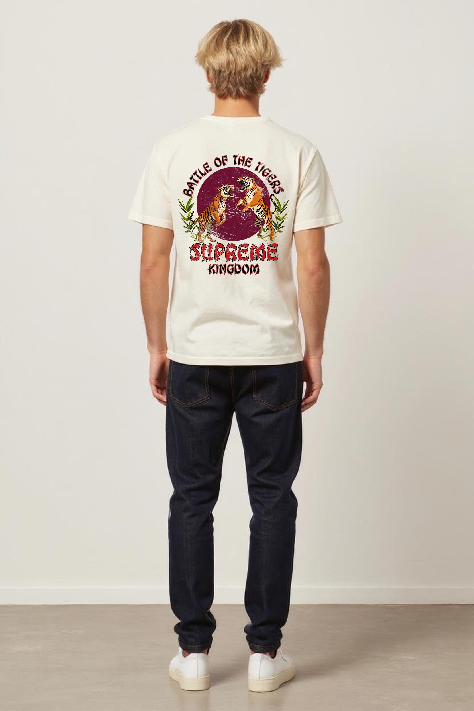 Vintage Tiger Tee - Oversized Retro Unisex Cotton Shirt