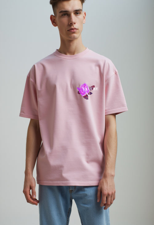 Botanical Floral Tee – Oversized Cotton Shirt for All