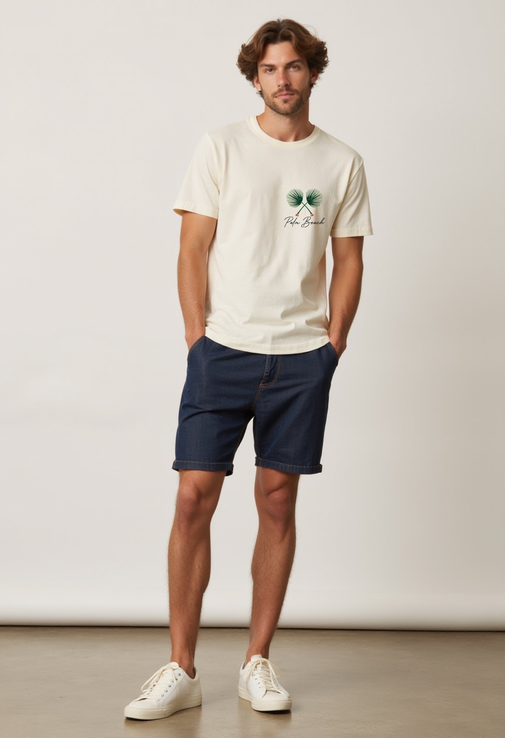 Florida Palm Tree Oversized Tee - Unisex Beach Graphic Shirt