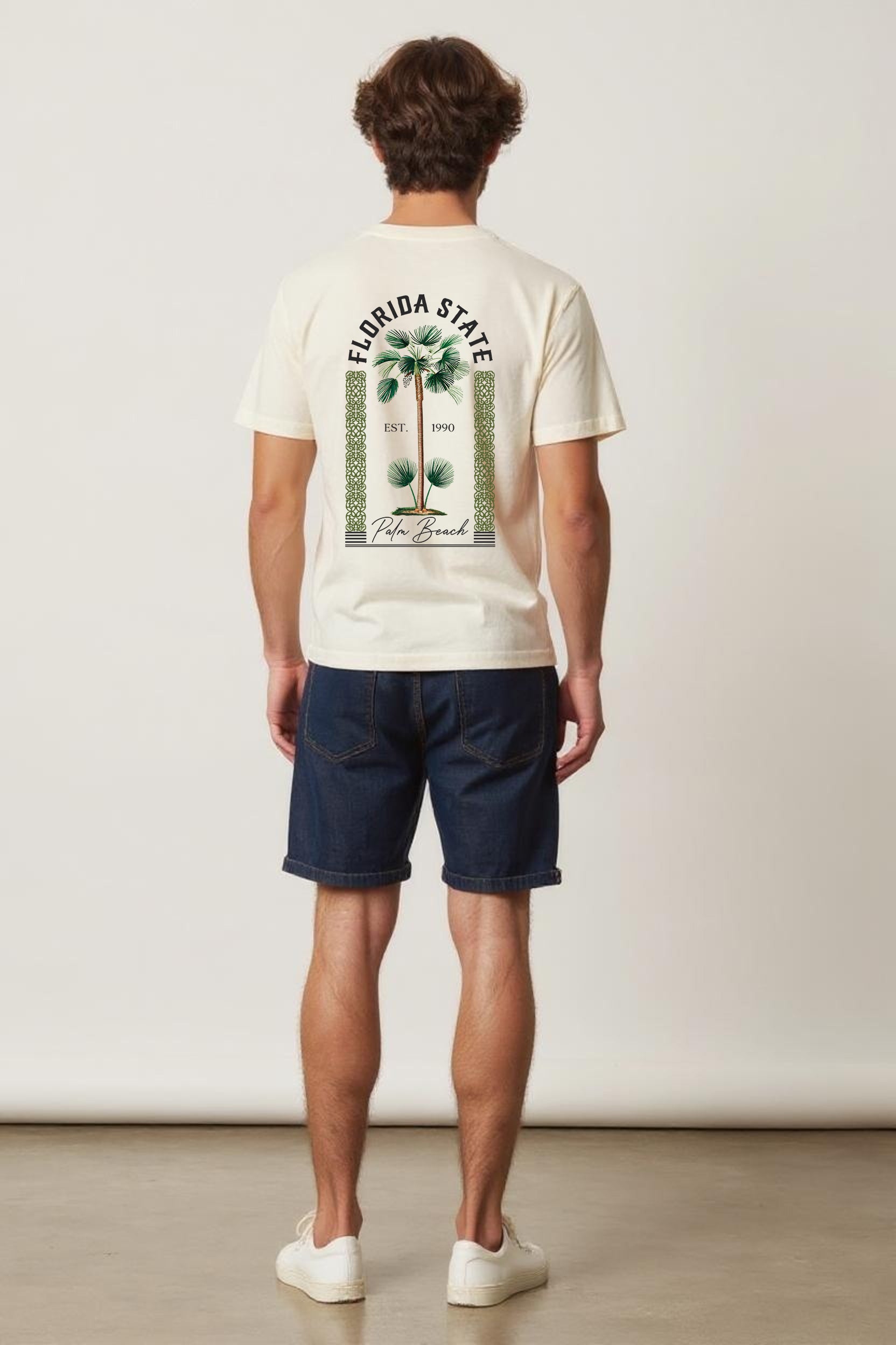 Florida Palm Tree Oversized Tee - Unisex Beach Graphic Shirt