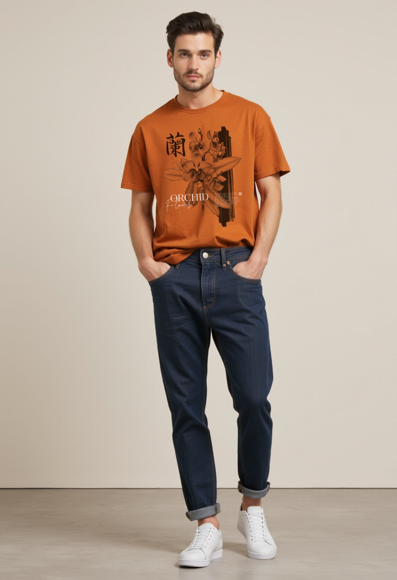 Chic Graphic T-Shirt, Botanical Design, Casual Nature Lover Tee