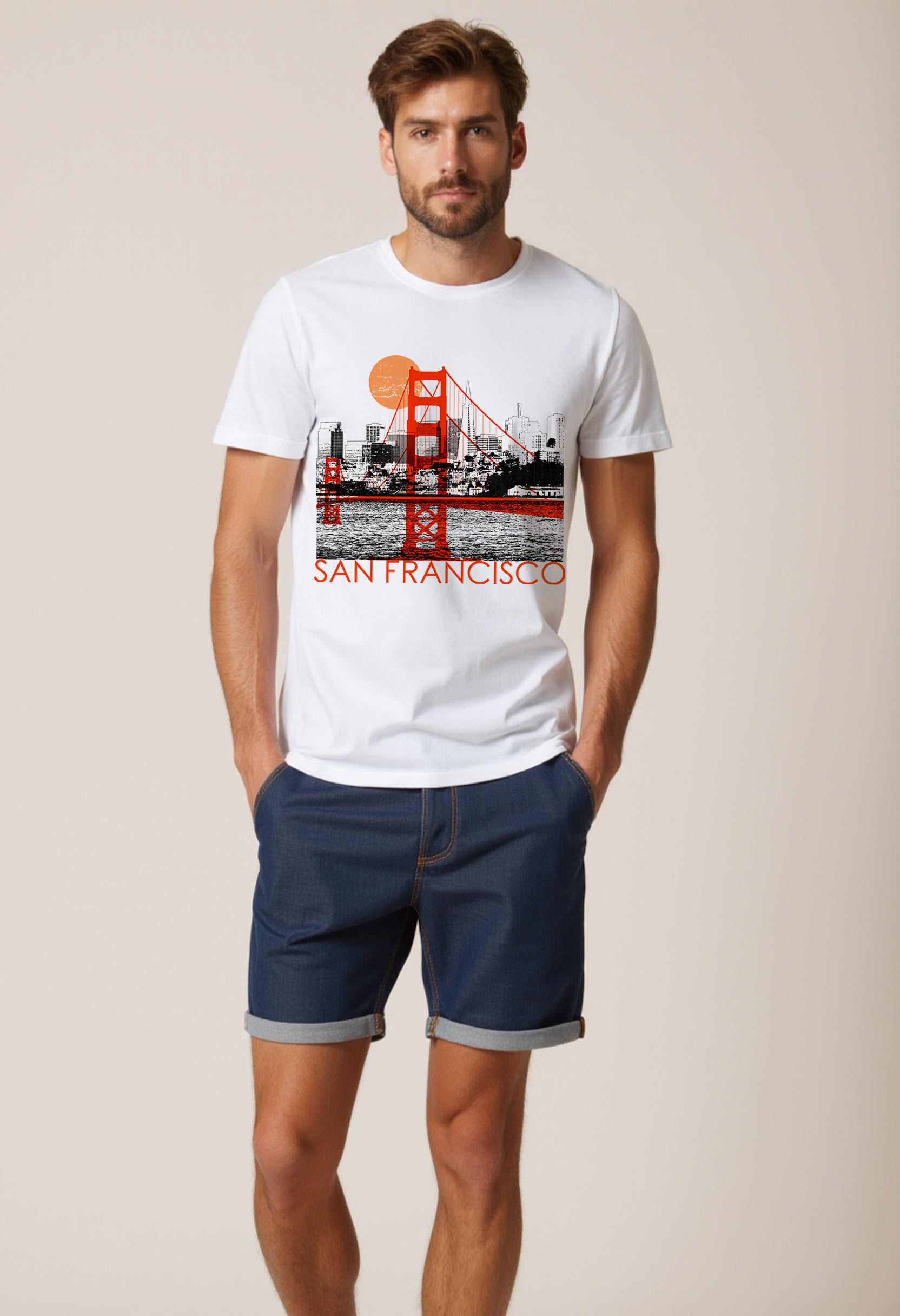 San Francisco Coastal City Graphic Tee | Unisex Cotton T-Shirt