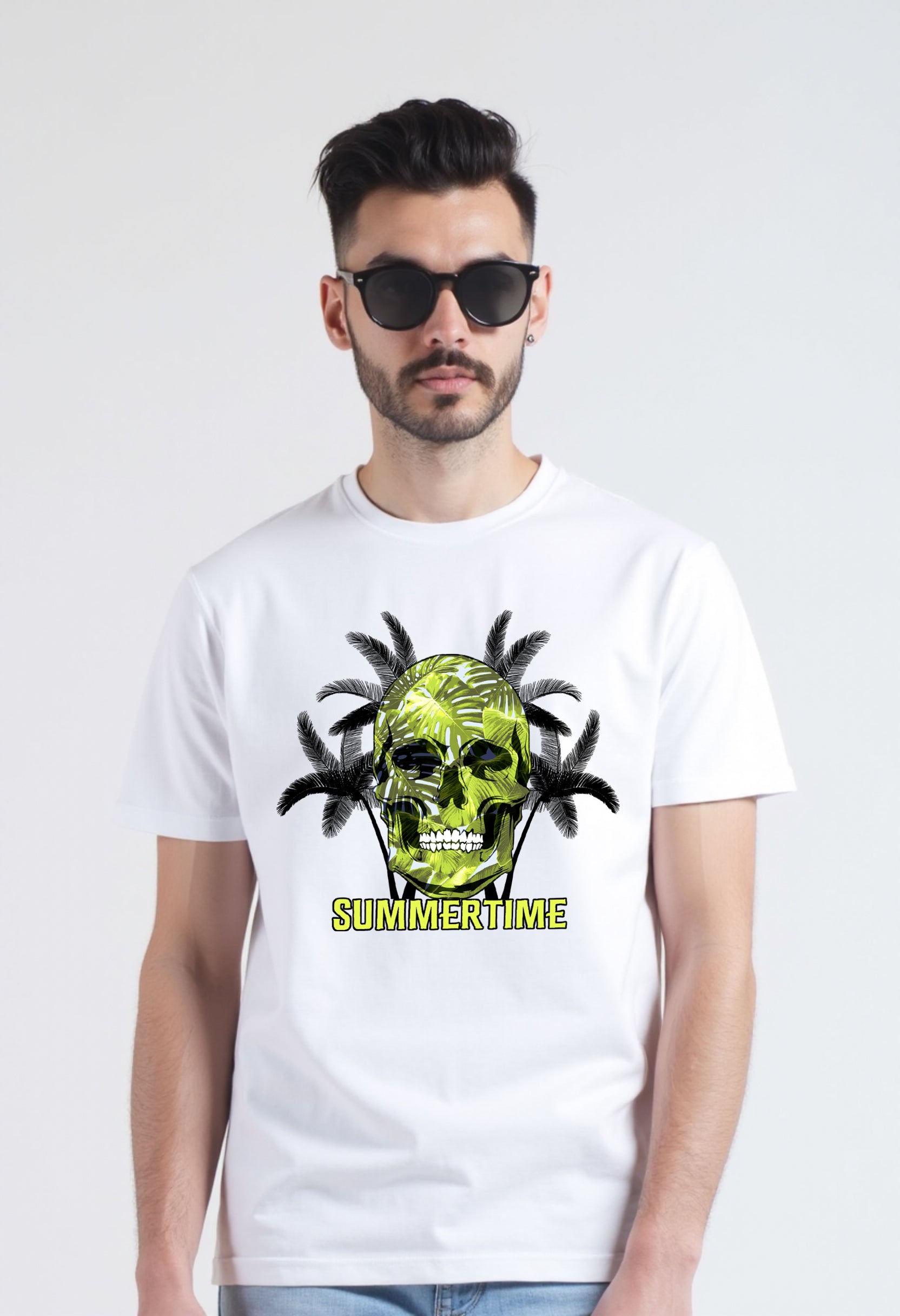 Skull Graphic Tee – Trendy Unisex Shirt for Summer Vibes