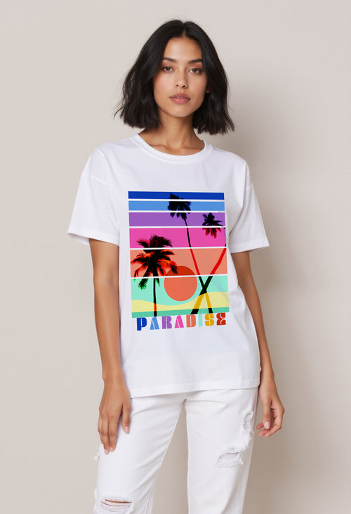 Beach Paradise Vintage Tee - Palm Trees Summer Vibes Unisex Shirt