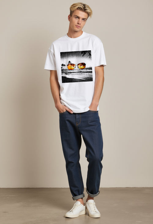 Beach Vibes Sunglasses Tee – Unisex Summer Cotton Holiday Shirt