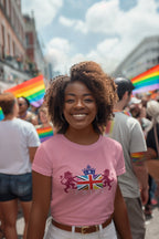 Pride Lion Graphic Tee for Women's Pride Festival Wear