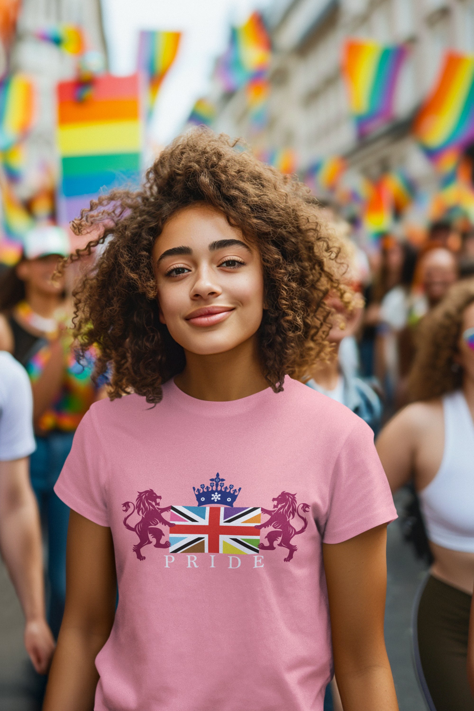 Pride Lion Graphic Tee for Women's Pride Festival Wear