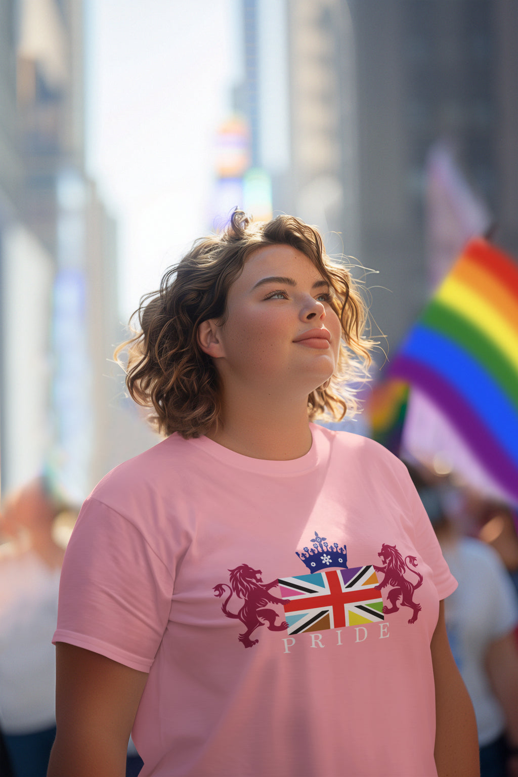 Pride Lion Graphic Tee for Women's Pride Festival Wear