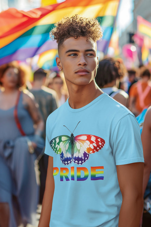 Butterfly Pride Tee – Colourful LGBTQ+ Unisex Shirt