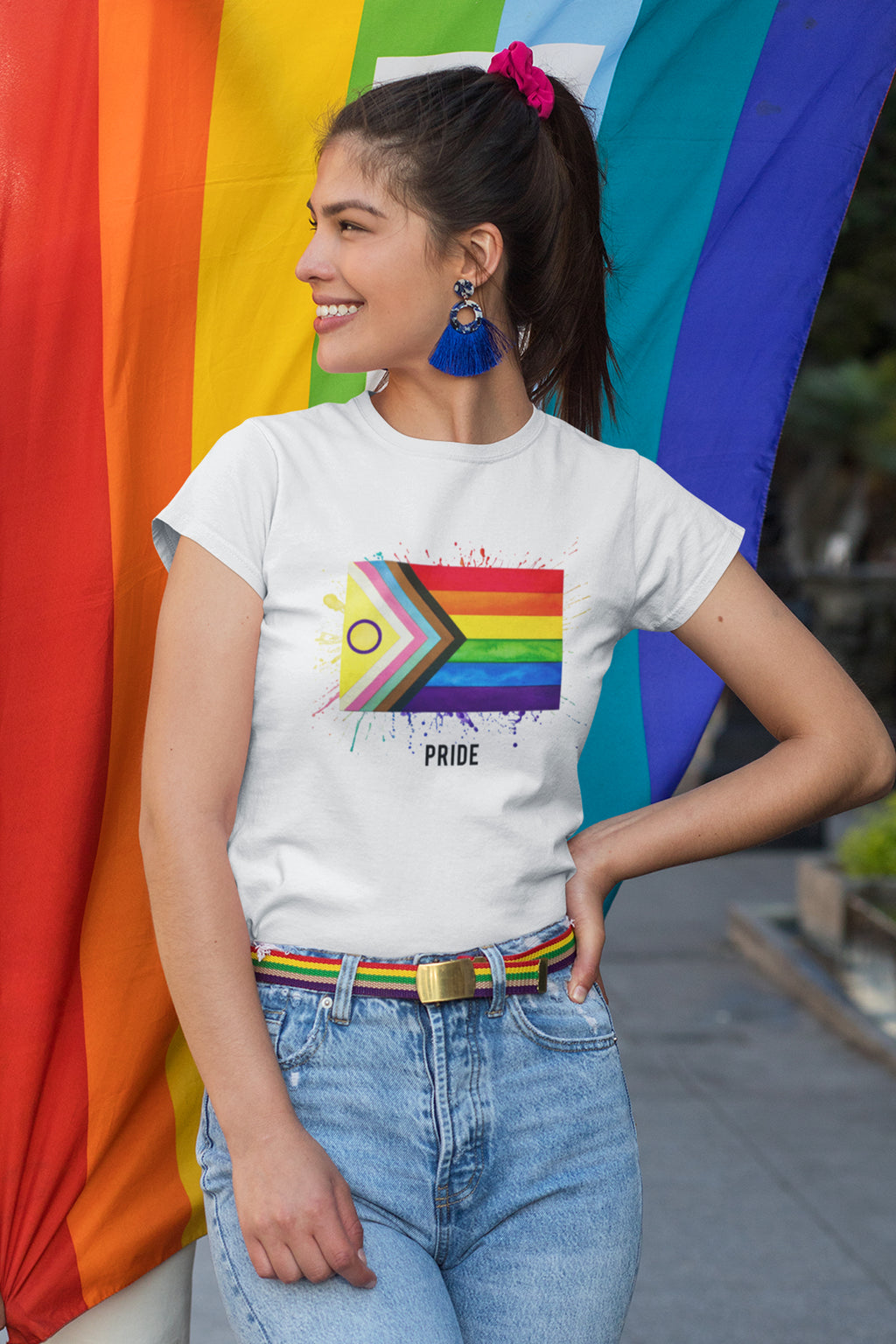 Rainbow Pride Flag Tee – Unisex LGBTQ Festival Shirt