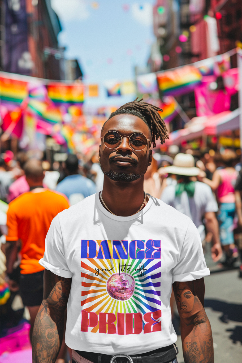 Pride Disco Tee - Dance Unisex Cotton Shirt for LGBTQ Celebrations