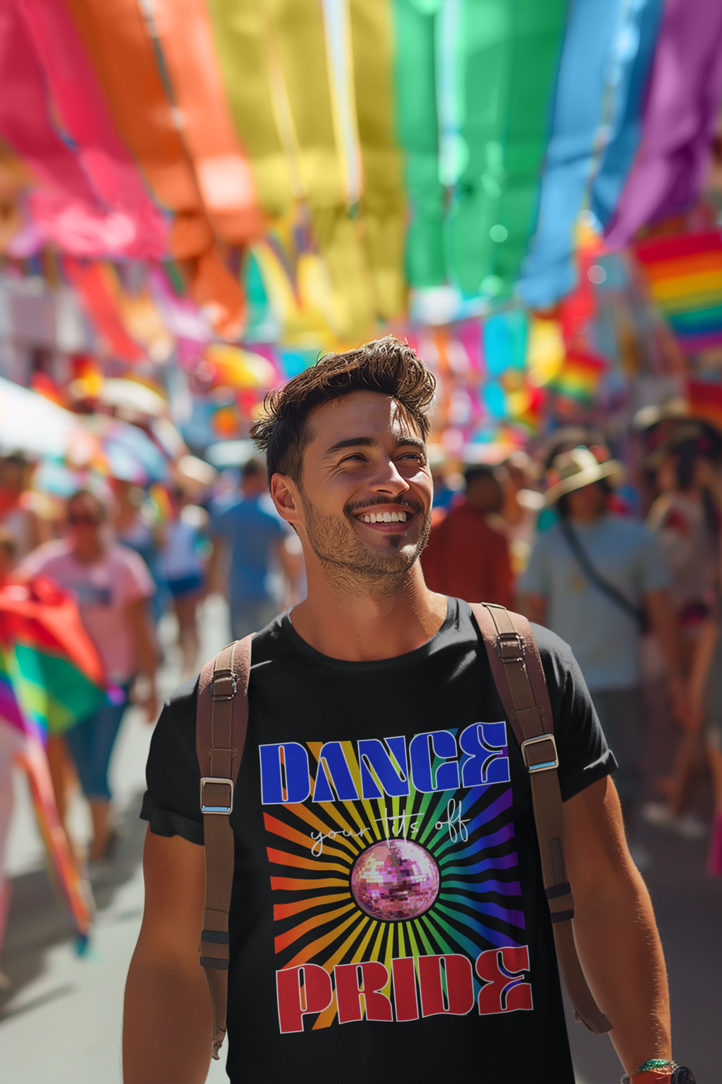 Pride Disco Tee – LGBTQ Unisex Festival Shirt
