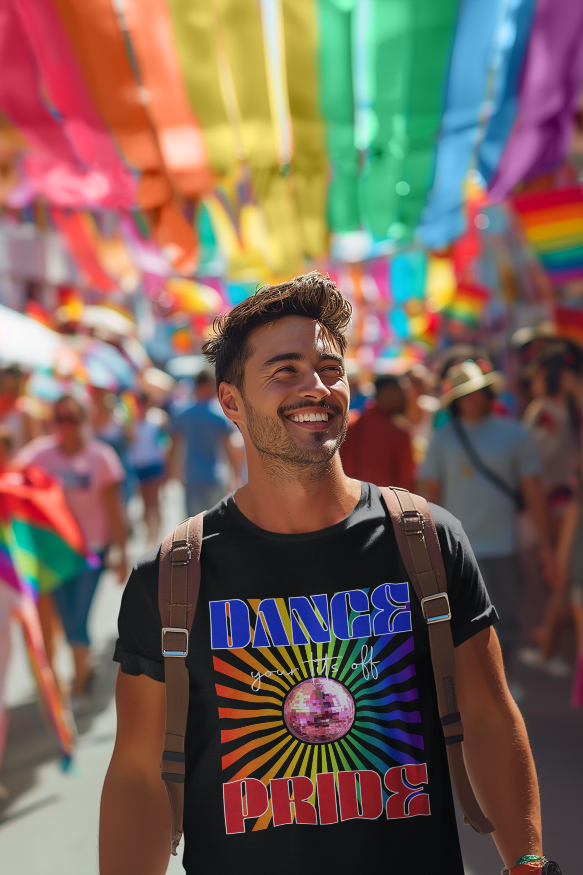 Pride Disco Tee – LGBTQ Unisex Festival Shirt