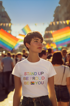 Stand Up Be Proud Be You Tee - Unisex LGBT Support Shirt
