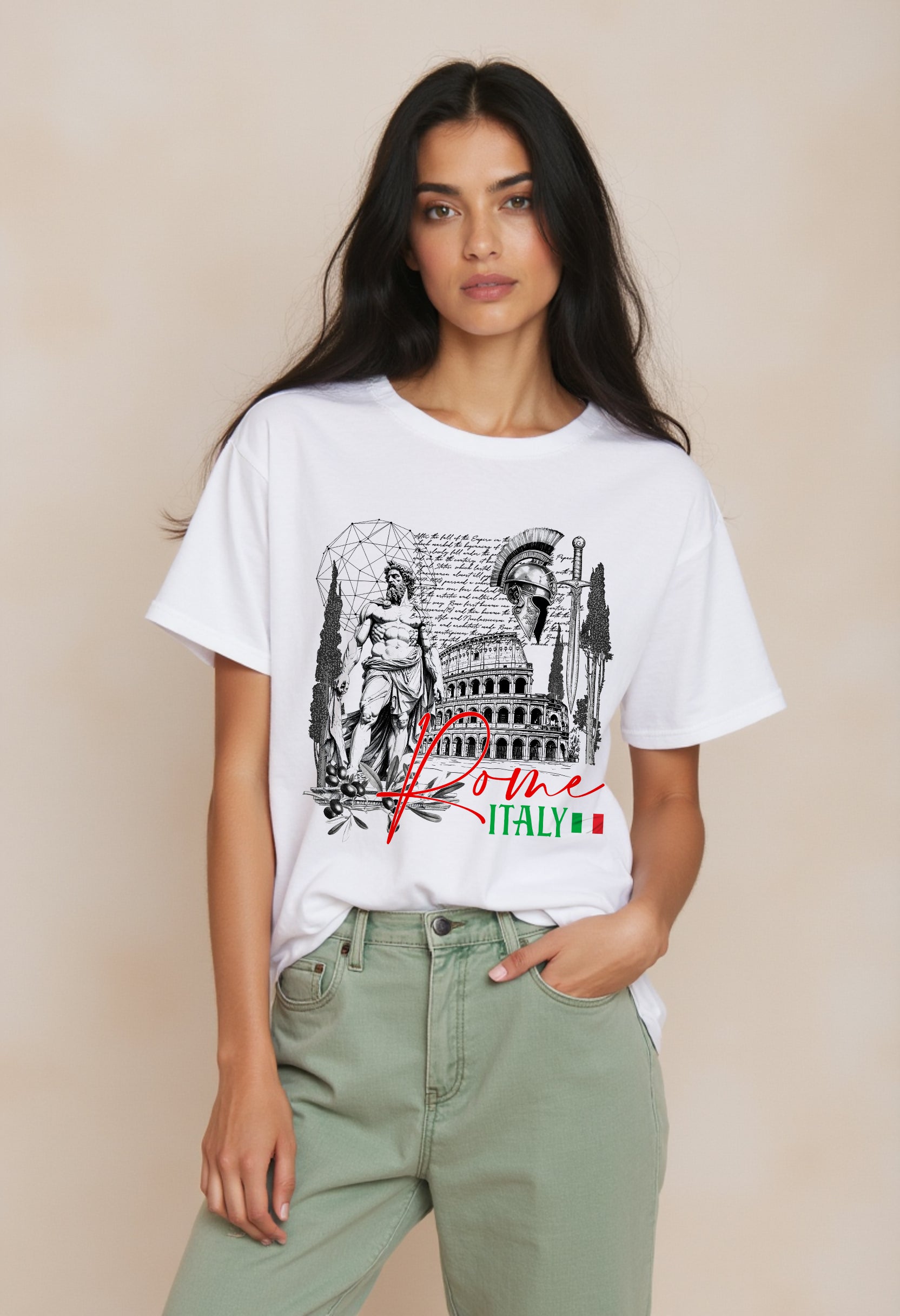 Rome Holiday Tee, Italy. Unisex Shirt, Historical Landmark Graphic Top