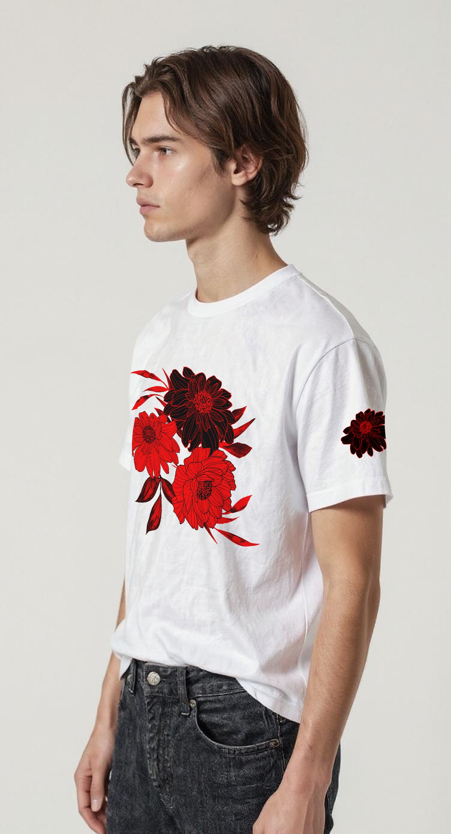 EDIT COLLECTION - Red Floral Tee