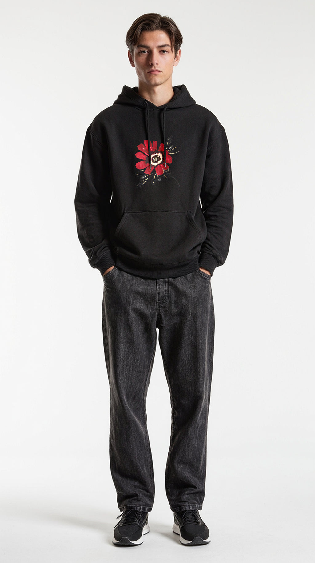 EDIT COLLECTION - Graphic Floral Hoodie