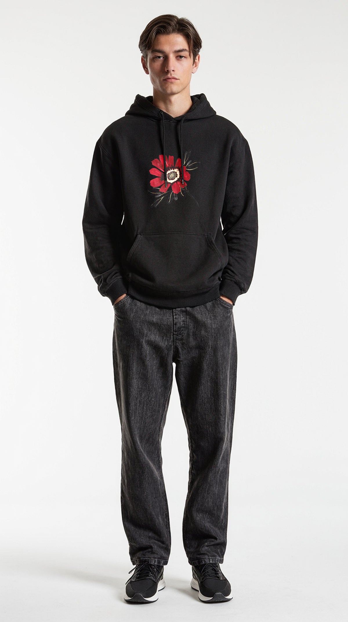 EDIT COLLECTION - Graphic Floral Hoodie
