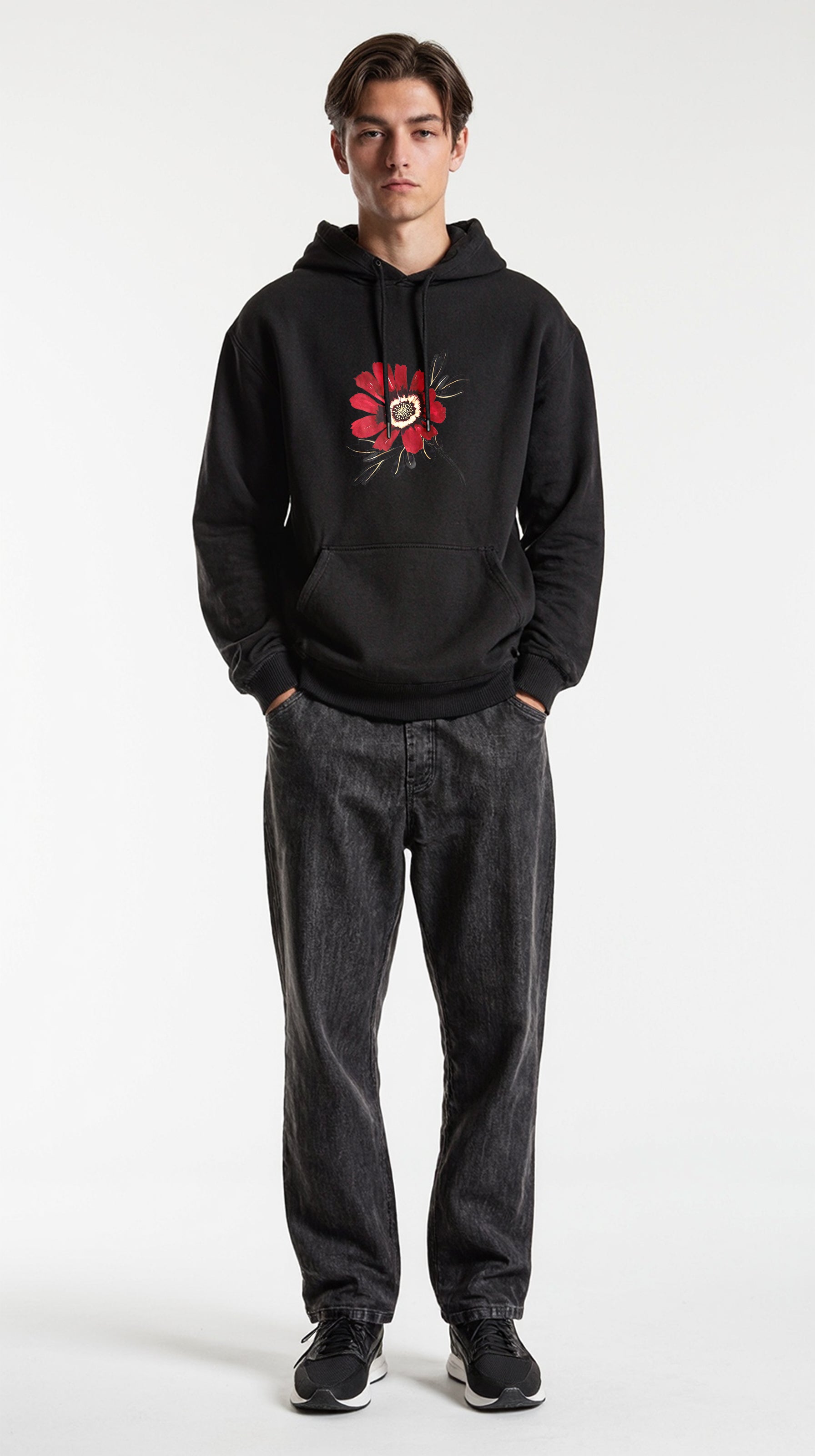 EDIT COLLECTION - Graphic Floral Hoodie