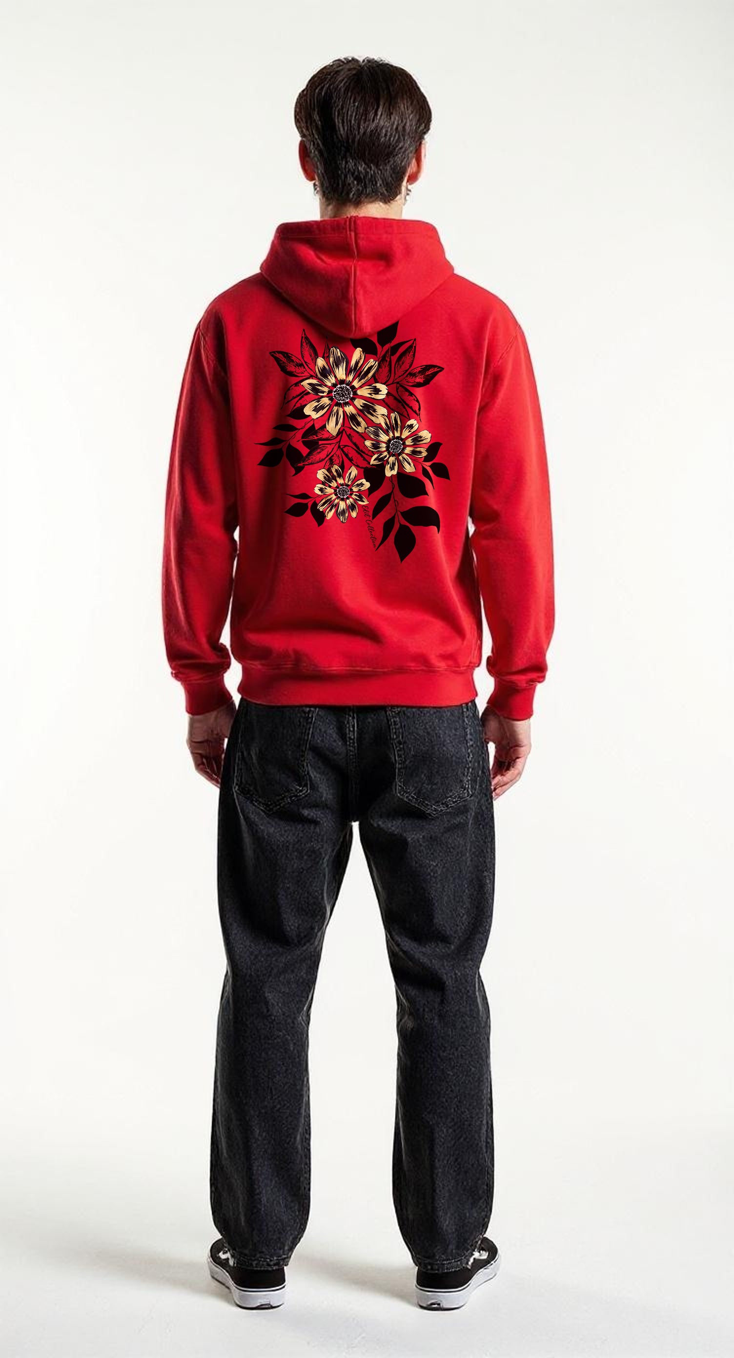 EDIT COLLECTION - Art Floral Red Hoodie