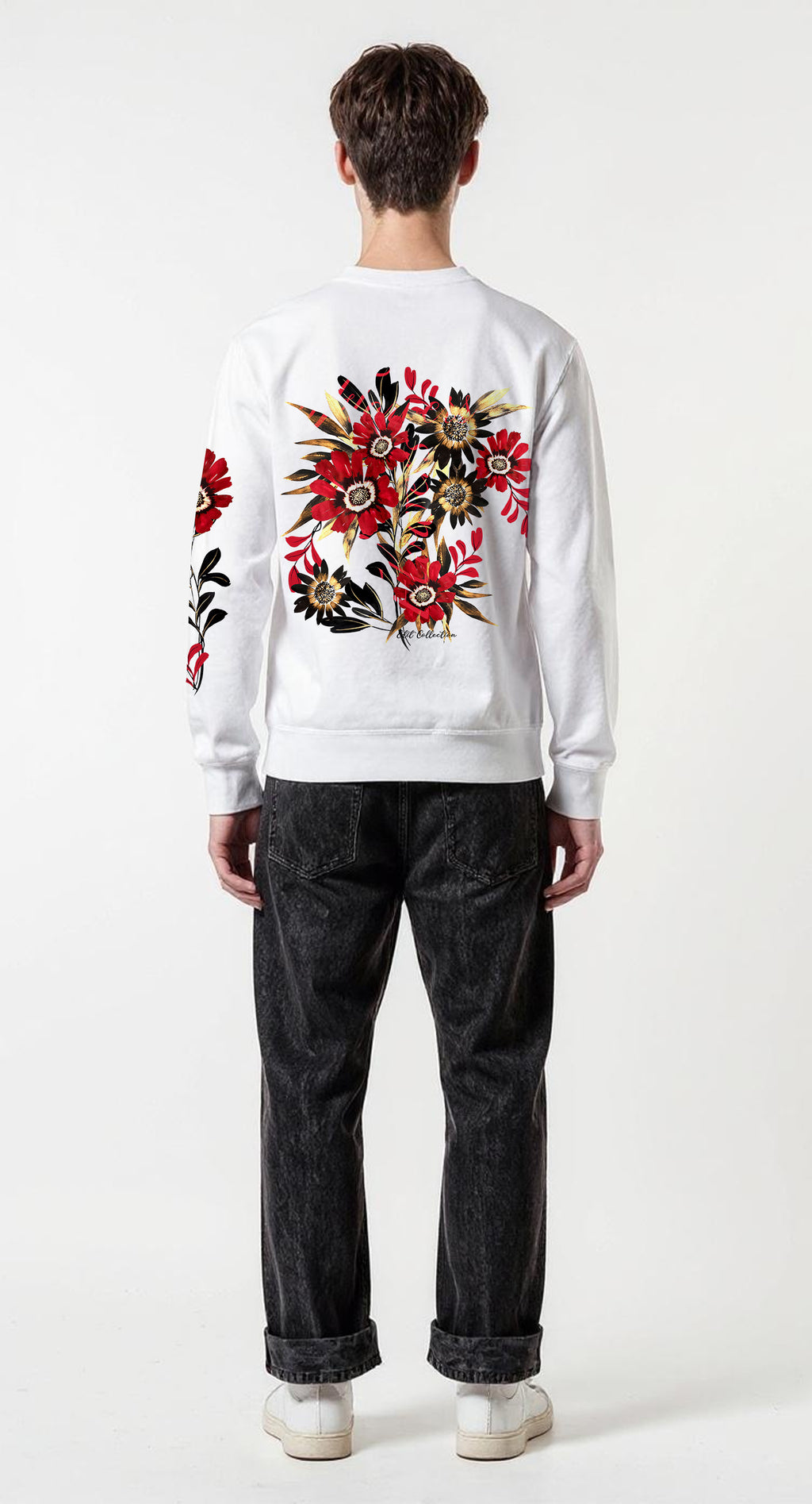 EDIT COLLECTION - Large Placement Floral Sweatshirt