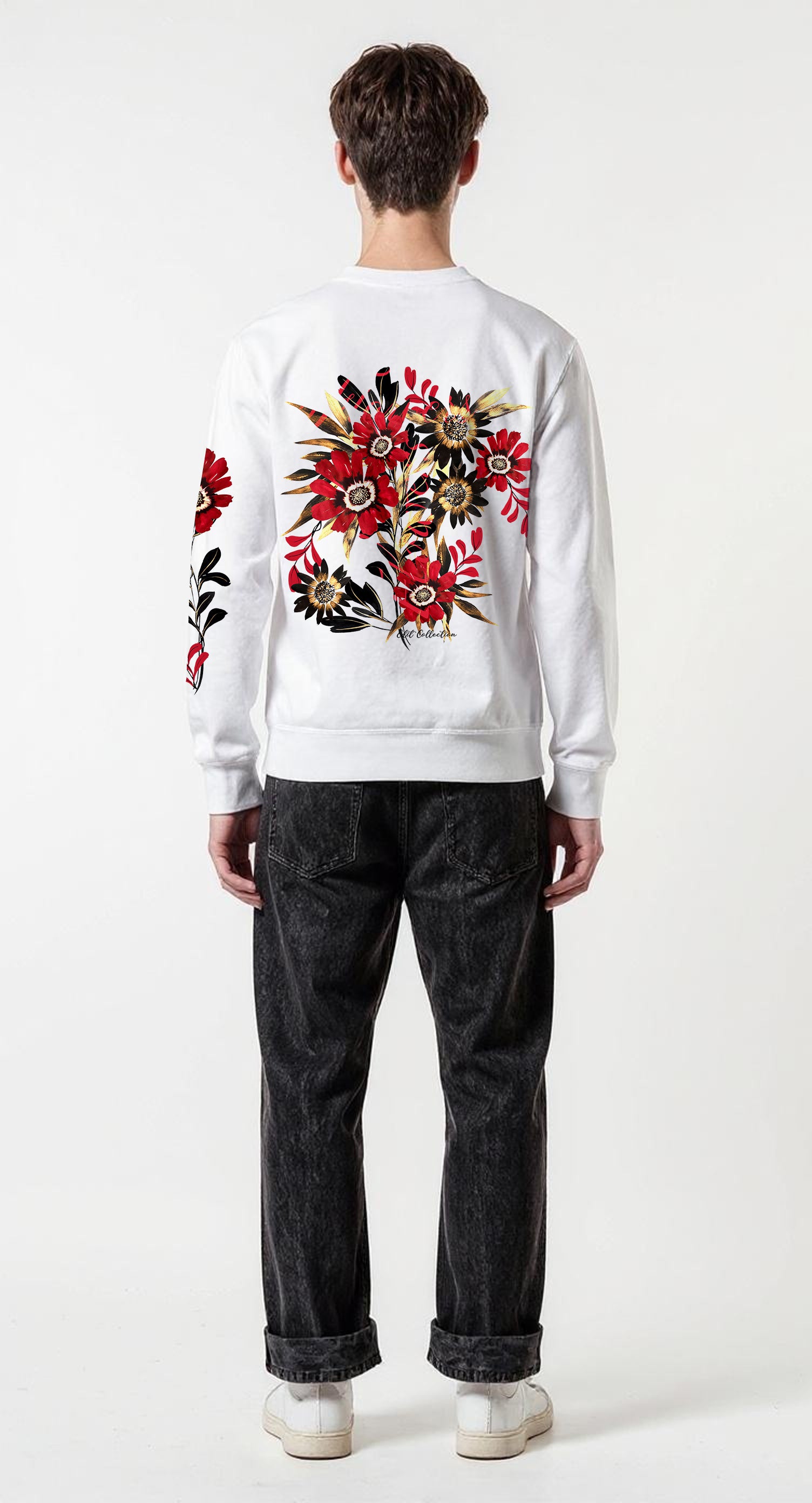 EDIT COLLECTION - Large Placement Floral Sweatshirt