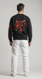 EDIT COLLECTION - Large Placement Floral Sweatshirt