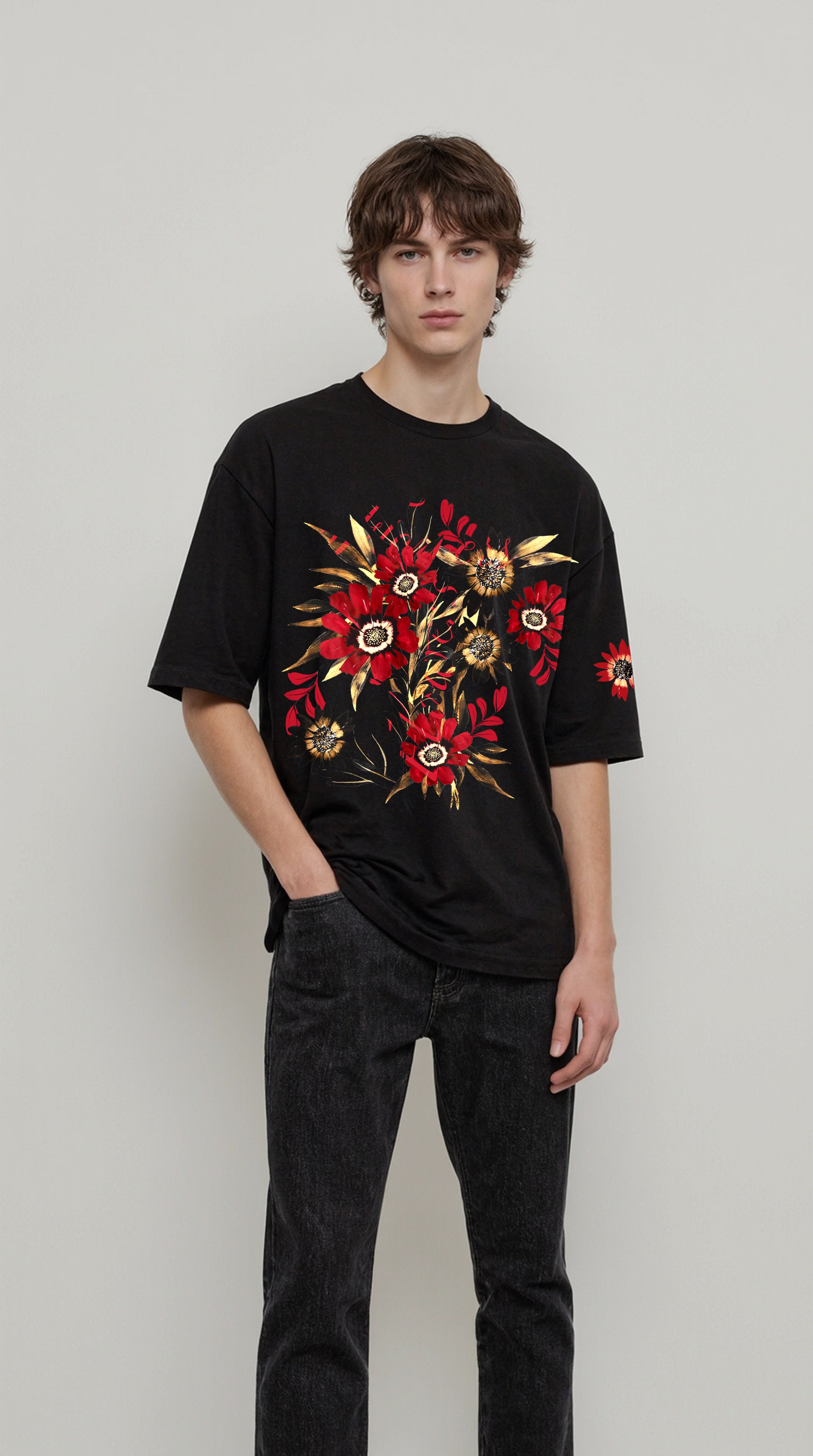 EDIT COLLECTION - Arty Floral Graphic Tee