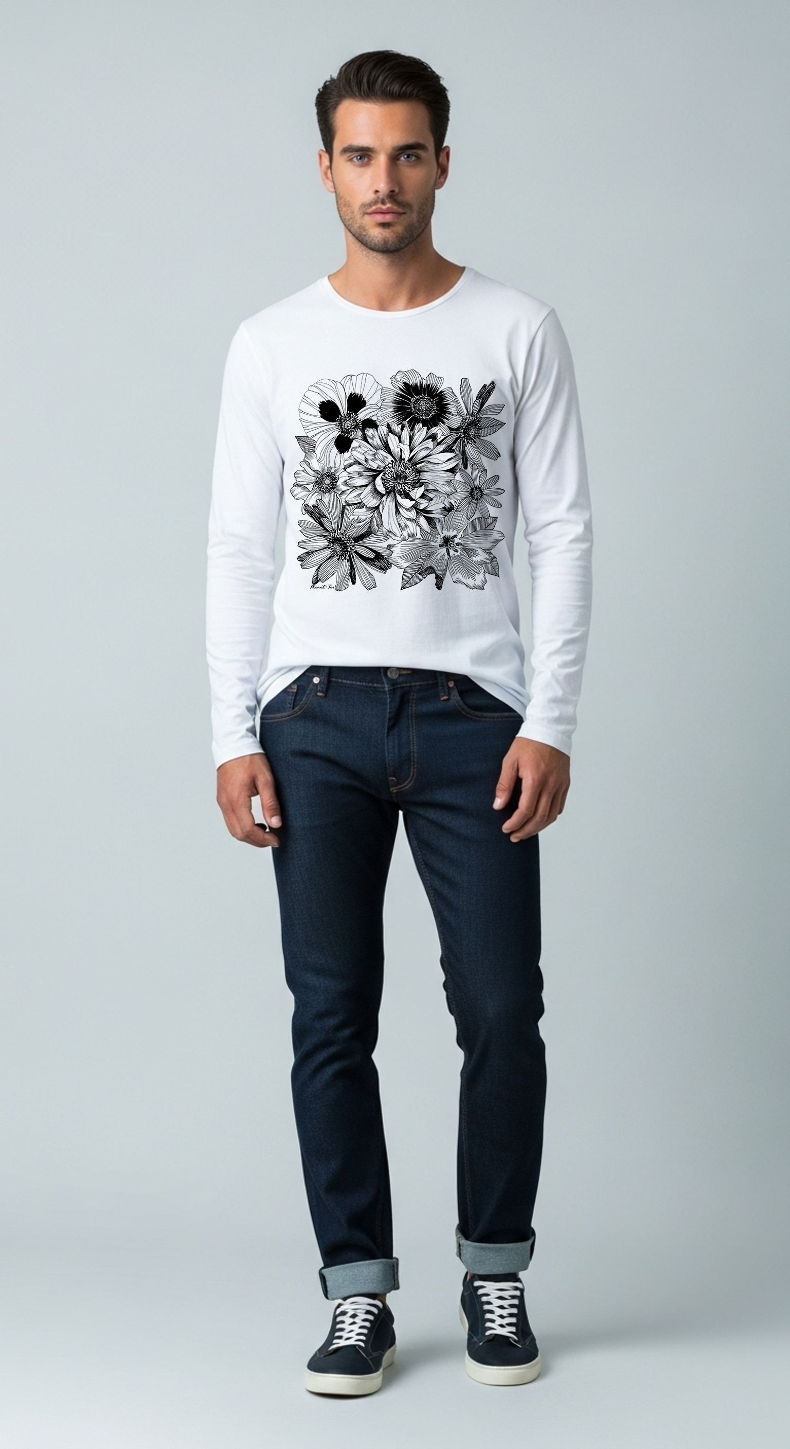 Edit II - Graphic Placement floral Long Sleeve Tee