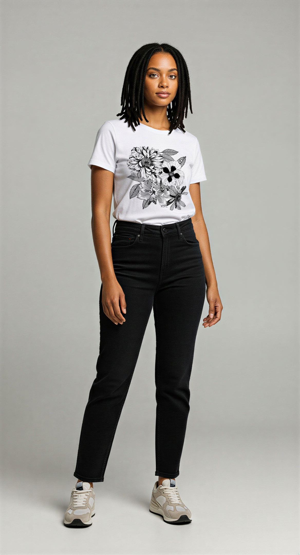 Edit II - Drawn Floral Graphic Tee