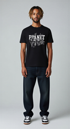 Edit II - Planet Tee Logo with Flowers