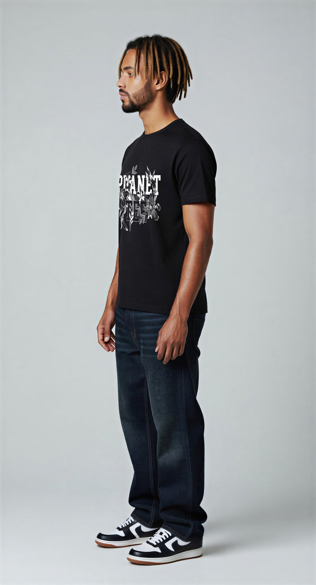 Edit II - Planet Tee Logo with Flowers