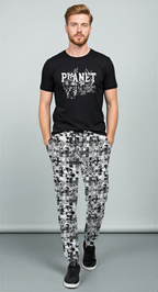 Edit II - Jigsaw Floral Print Athletic Joggers