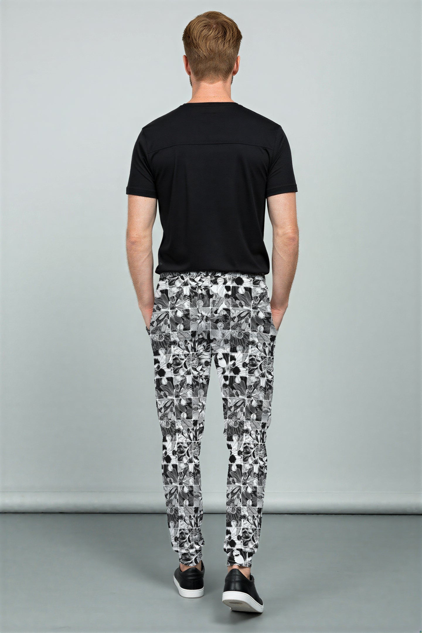 Edit II - Jigsaw Floral Print Athletic Joggers