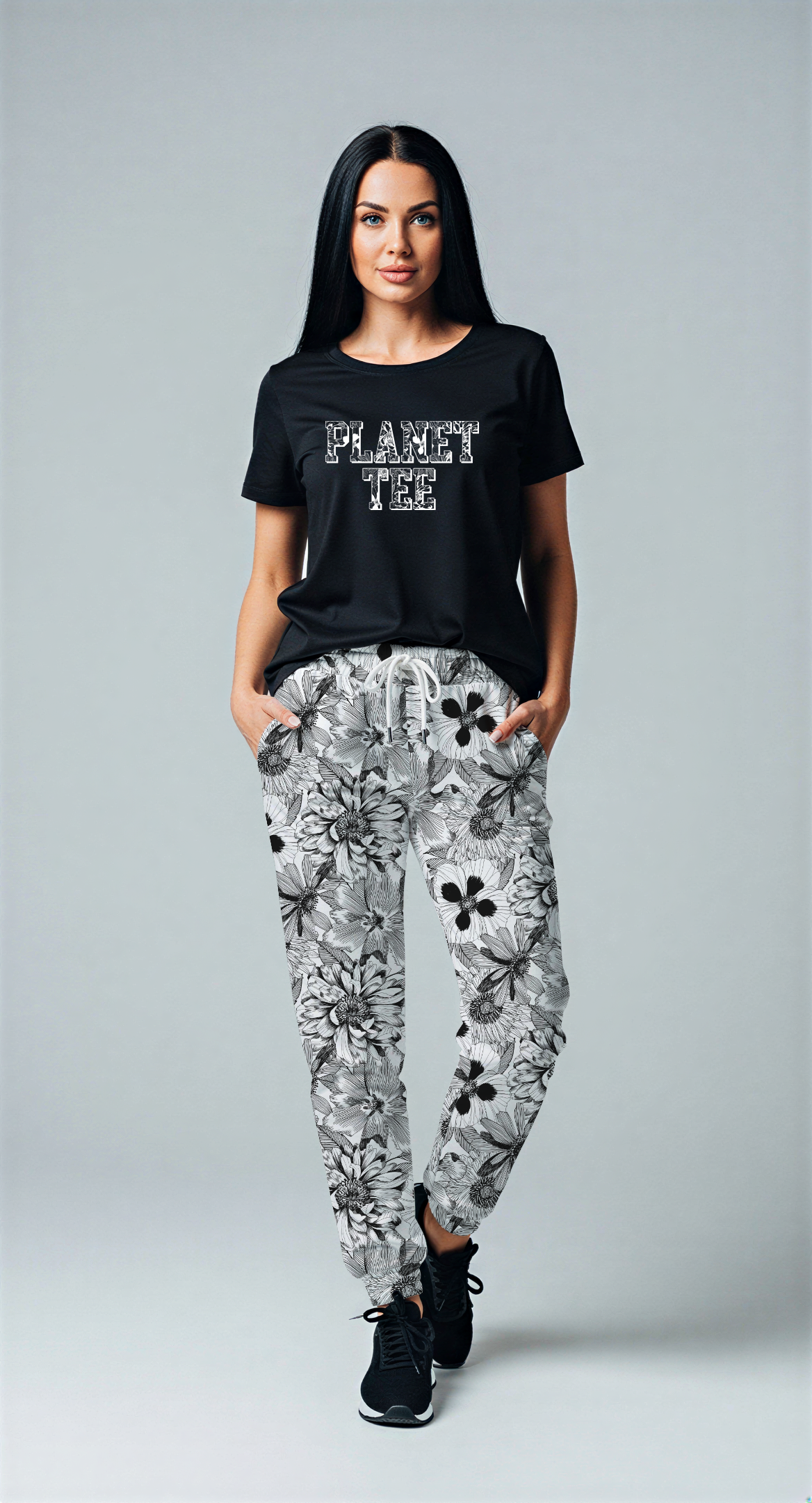 Edit II - Floral Print Athletic Joggers